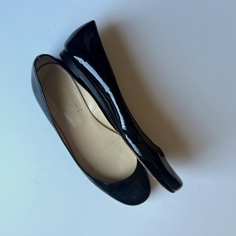Opening Ceremony Black Patent Leather Ballet Flats | Size 38
